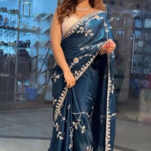 Chinigura Georgette Sequences Embroidery Saree