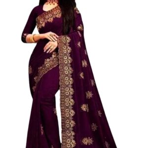 ইন্ডিয়ান জর্জেট এমব্রয়ডারি শাড়ি
