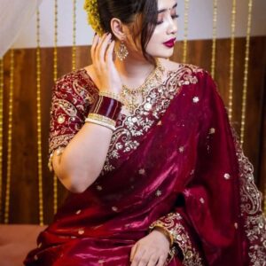 Soft Fandy Satin Saree