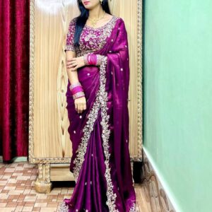 Soft Fandy Satin Saree