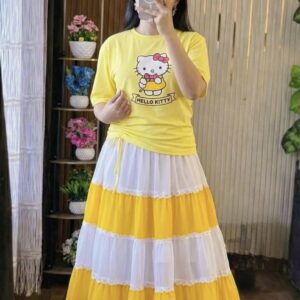 Stylish Skirt and T-Shirt Set