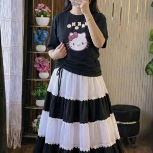 Stylish Skirt and T-Shirt Set