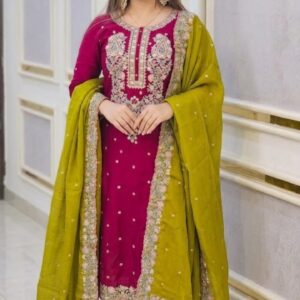 Sequence Embroidery Three Piece