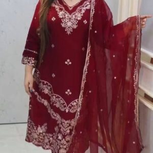 Premium Embroidery Three Piece
